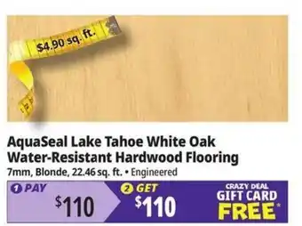 Ocean State Job Lot AquaSeal lake tahoe white oak water-resistant hardwood flooring offer