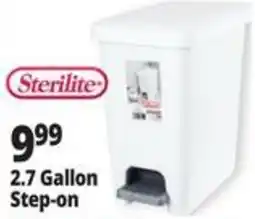 Ocean State Job Lot Sterilite 2.7 Gallon Step-on offer