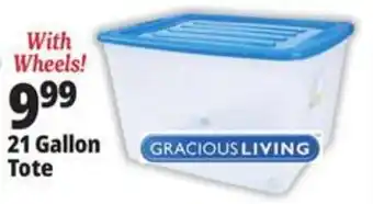 Ocean State Job Lot Gracious Living 21 Gallon Tote offer