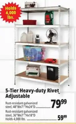 Ocean State Job Lot 5-tier heavy-duty rivet adjustable offer