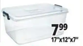 Ocean State Job Lot Clear plastic storage bin offer