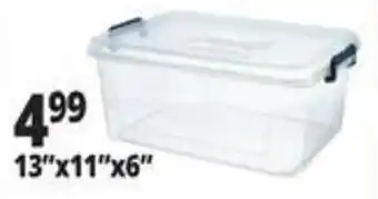 Ocean State Job Lot Clear plastic storage container offer