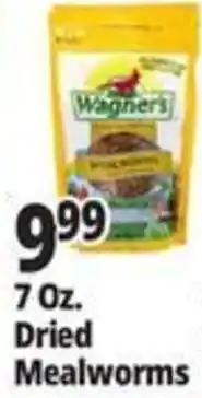 Ocean State Job Lot Wagners dried mealworms offer