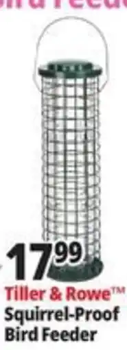 Ocean State Job Lot Tiller & Rowe Squirrel-Proof Bird Feeder offer