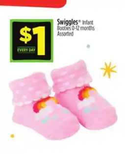 Dollar General Swiggles Infant Booties offer