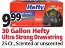 Ocean State Job Lot Hefty ultra strong drawstring offer