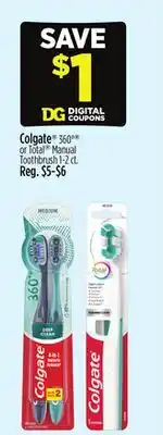 Dollar General Colgate 360° or Total Manual Toothbrush offer