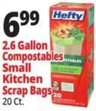 Ocean State Job Lot Hefty compostables small kitchen scrap bags offer