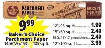 Ocean State Job Lot Baker's Choice Parchment Paper offer