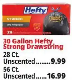Ocean State Job Lot Hefty strong drawstring offer