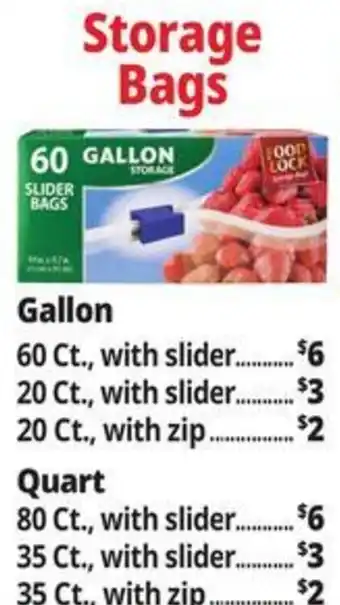 Ocean State Job Lot Food lock storage bags offer