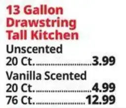 Ocean State Job Lot 13 gallon drawstring tall kitchen offer