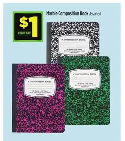 Dollar General Marble Composition Book offer