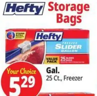 Ocean State Job Lot Hefty freezer slider gallon offer