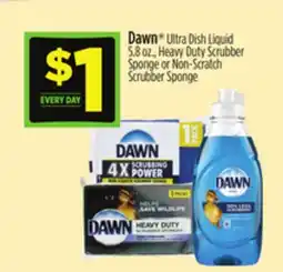 Dollar General Dawn Ultra Dish Liquid 5.8 oz., Heavy Duty Scrubber Sponge or Non-Scratch Scrubber Sponge offer