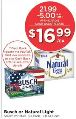 Smith's Busch or Natural Light offer