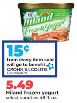 Hy-Vee Hiland frozen yogurt offer