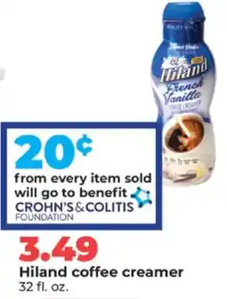 Hy-Vee Hiland coffee creamer offer