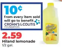Hy-Vee Hiland lemonade offer