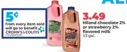 Hy-Vee Hiland chocolate or strawberry flavored milk offer