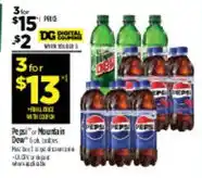Dollar General Pepsi or Mountain Dew offer