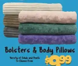 Big Lots Bolsters & Body Pillows offer