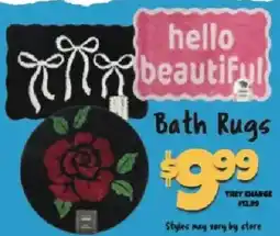 Big Lots hello beautiful bath rugs offer