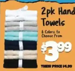 Big Lots 2pk Hand Towels offer