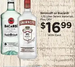 Ralphs Smirnoff or Bacardi offer