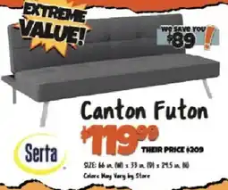 Big Lots Serta canton futon offer