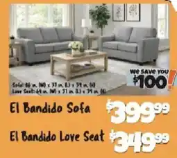 Big Lots El Bandido Sofa offer