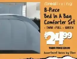 Big Lots Realliving 8-piece bed in a bag comforter set offer
