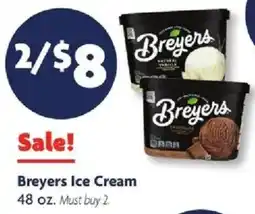 Family Dollar Breyers Ice Cream offer