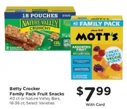 Smith's Betty Crocker Family Pack Fruit Snacks offer