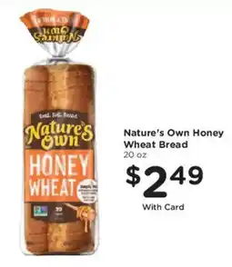 Smith's Nature's Own Honey Wheat Bread offer