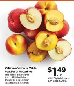 Smith's California Yellow or White Peaches or Nectarines offer