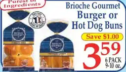 Market Basket Brioche Gourmet Burger or Hot Dog Buns offer