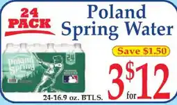 Market Basket Poland spring water offer