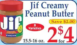 Market Basket Jif creamy peanut butter offer