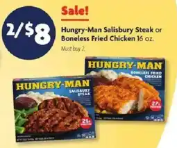 Family Dollar Hungry-Man Salisbury Steak or Boneless Fried Chicken offer