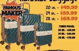 Big Lots Famous Maker hardside luggage offer