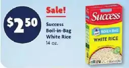 Family Dollar Success boil-in-bag white rice offer