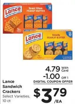 Smith's Lance Sandwich Crackers offer