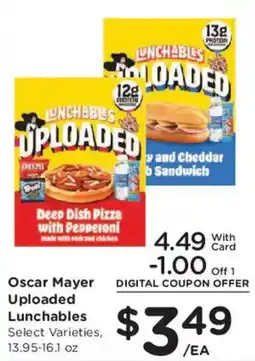 Smith's Oscar Mayer Uploaded Lunchables offer