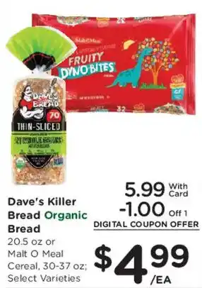 Smith's Dave's Killer Bread Organic Bread offer