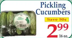 Market Basket Pickling Cucumbers offer