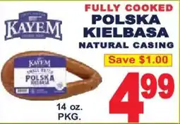 Market Basket Kayem Polska Kielbasa offer