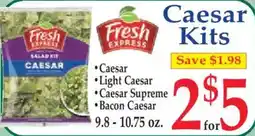 Market Basket Fresh Express Caesar Kits offer