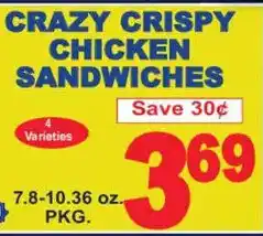 Market Basket Crazy Crispy Chicken Sandwiches offer