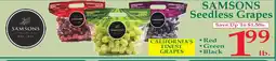 Market Basket Samsons Seedless Grapes offer
